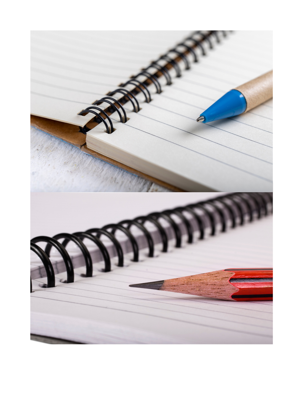 ✏️ 100‑Page Lined Spiral‑Bound Notebook with Laminated Cover