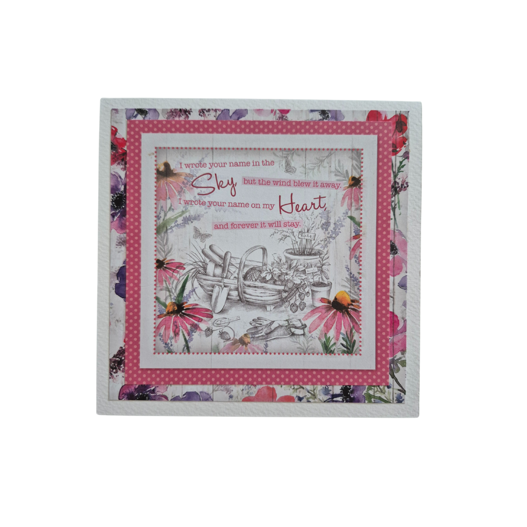 💌 I Wrote Your Name In The Sky - Handmade Post card