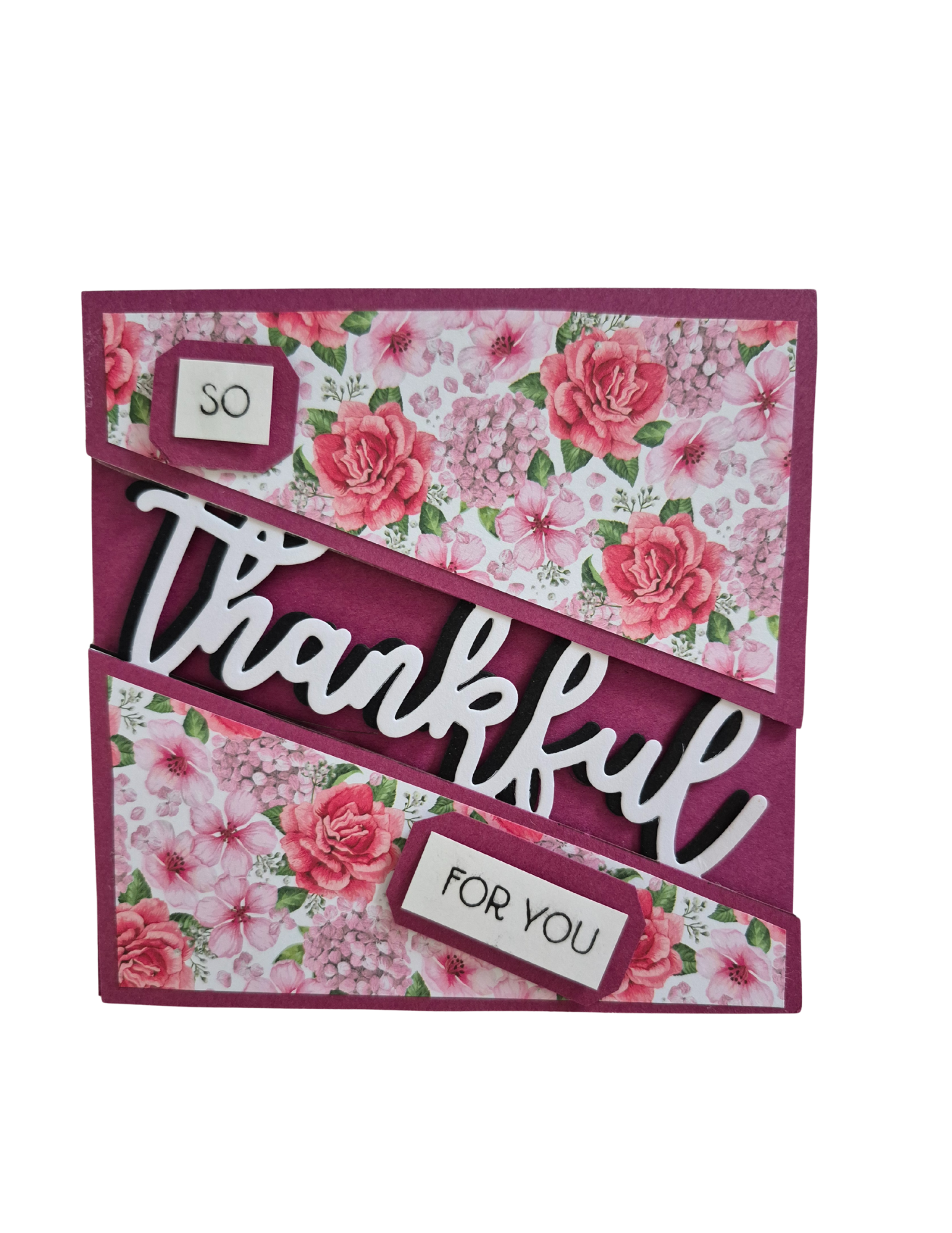 💌 So Thankful For You - Handmade Post Card