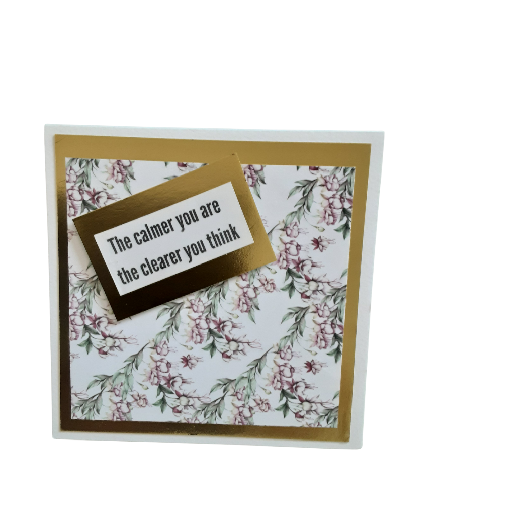 💌 The Calmer You Are The Clearer You Are - Handmade Post Card