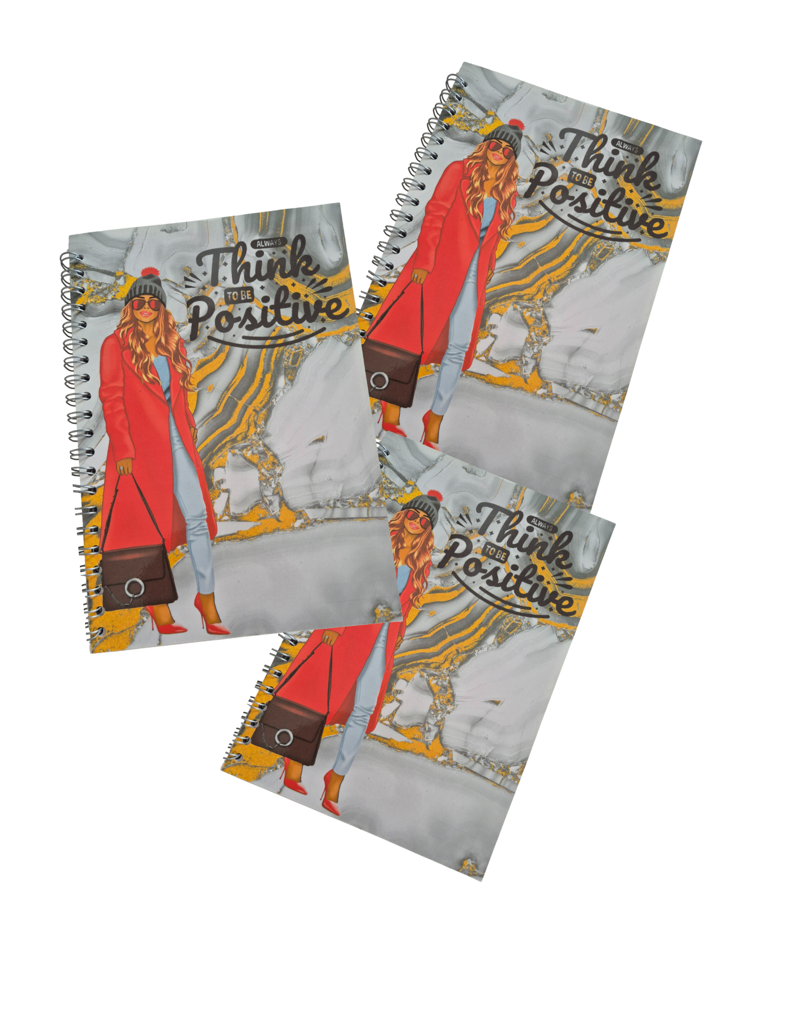 ✏️ 100‑Page Lined Spiral‑Bound Notebook with Laminated Cover