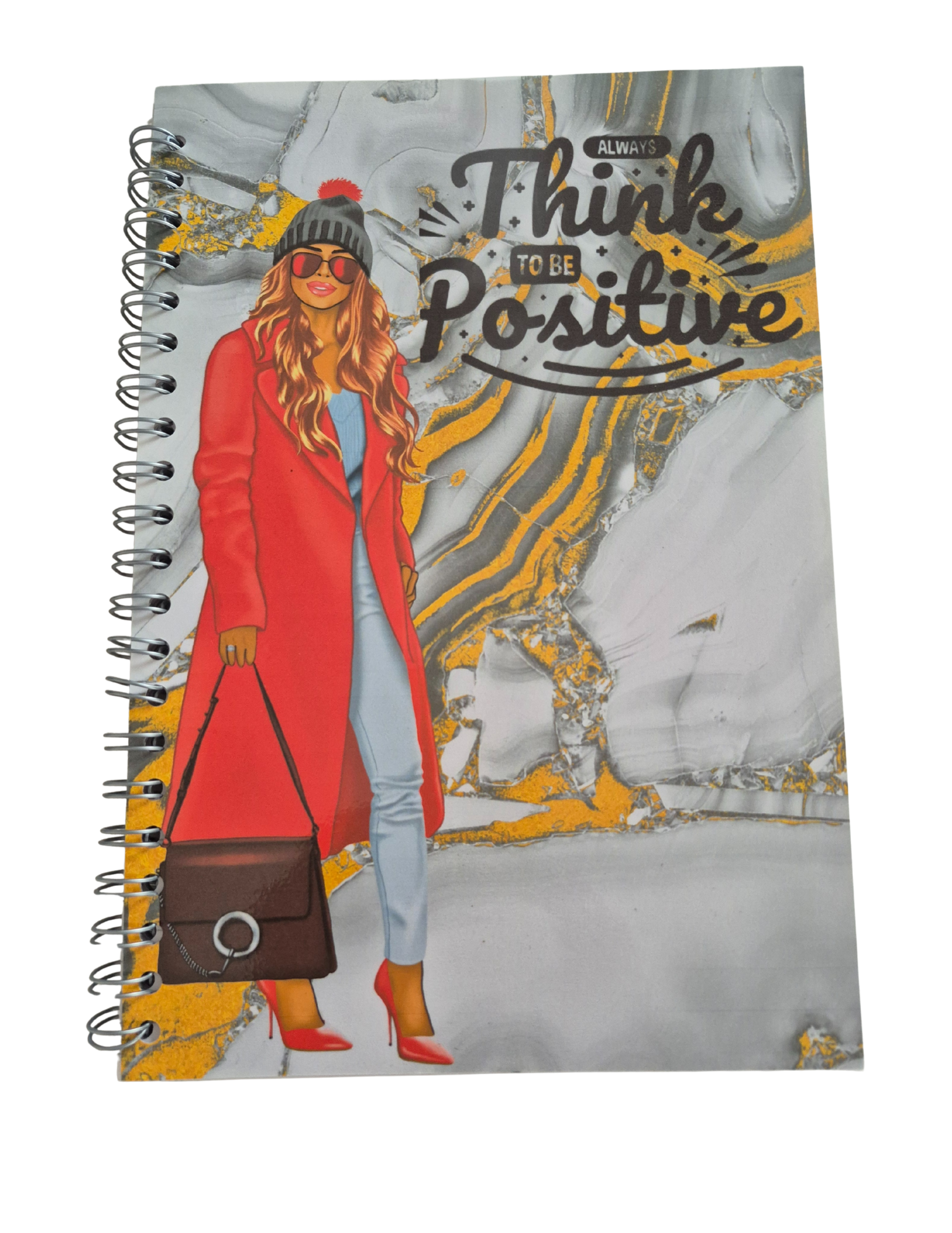 ✏️ 100‑Page Lined Spiral‑Bound Notebook with Laminated Cover