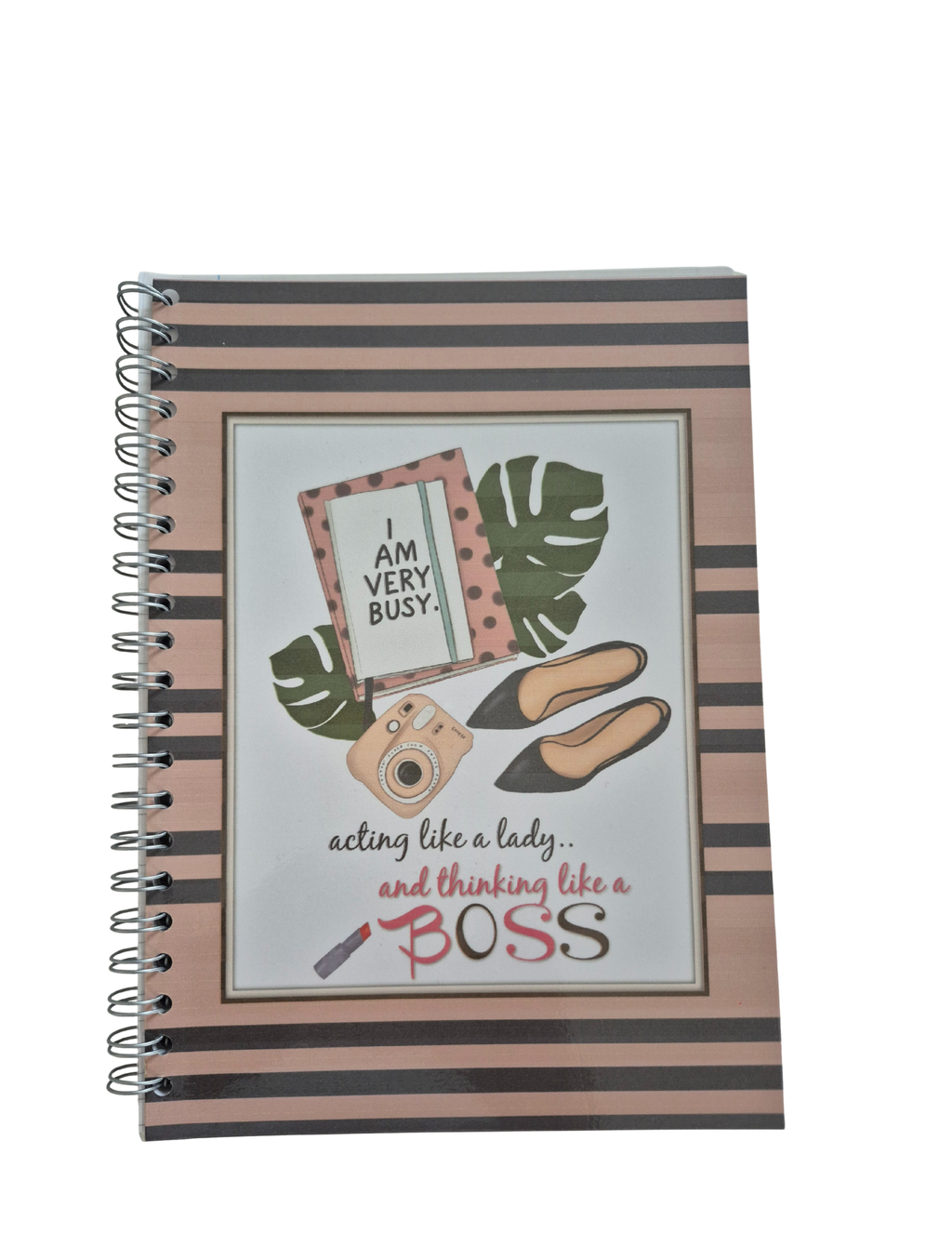 ✏️ 100‑Page Lined Spiral‑Bound Notebook with Laminated Cover