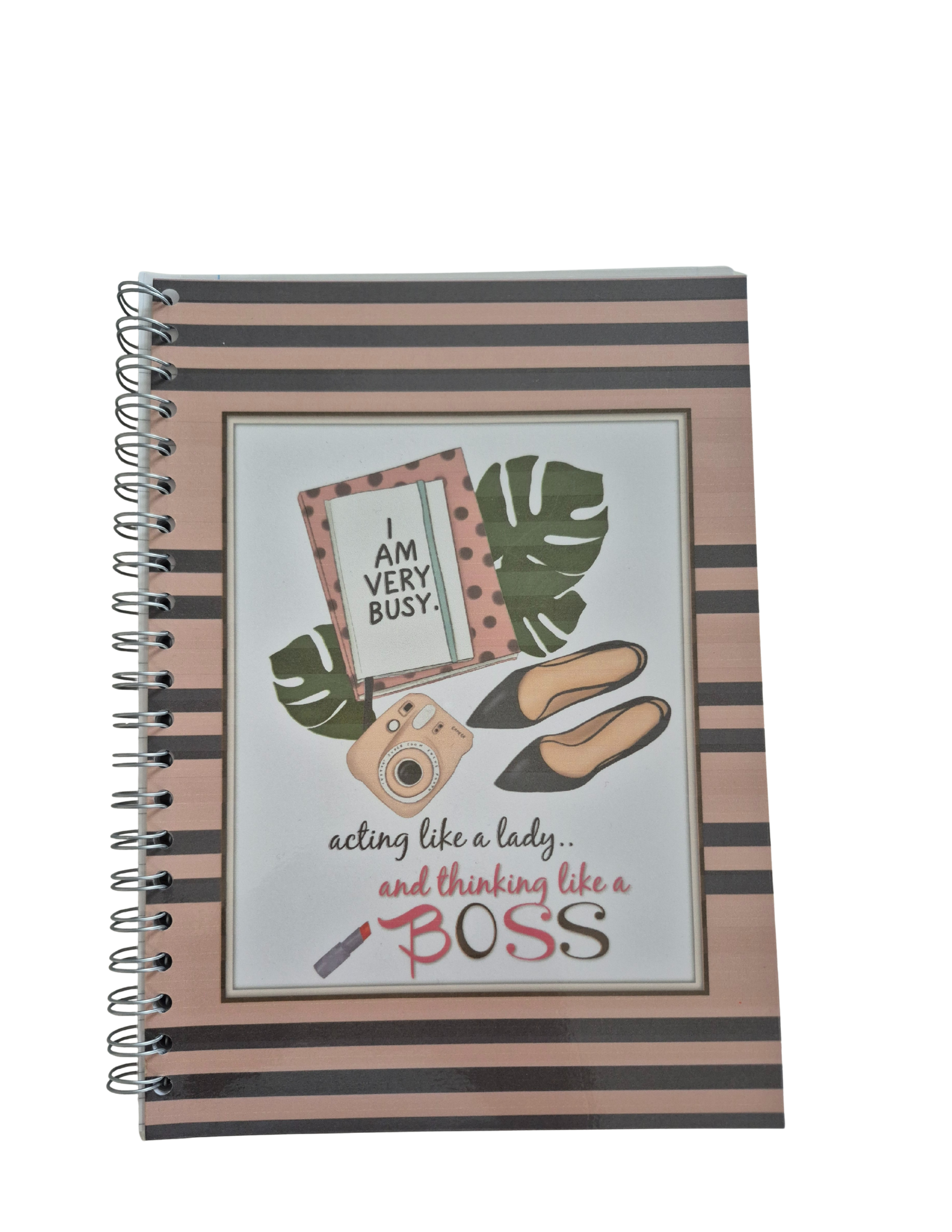 ✏️ 100‑Page Lined Spiral‑Bound Notebook with Laminated Cover